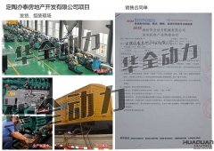 定陶亦泰房地产开发有限公司在我公司采购一台300KW潍坊发电机组